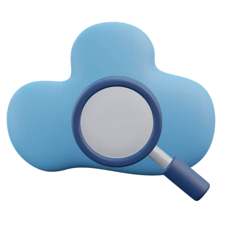 Recherche dans le cloud  3D Icon