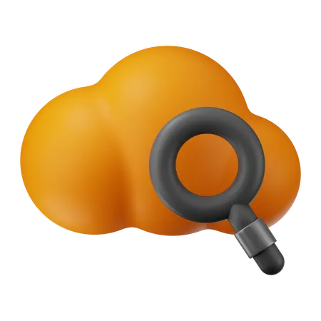 Recherche dans le cloud  3D Icon