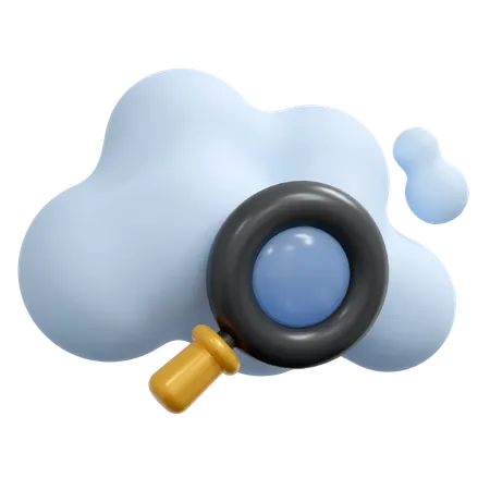 Recherche dans le cloud  3D Icon