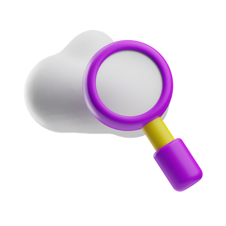 Recherche dans le cloud  3D Icon