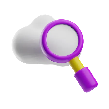 Recherche dans le cloud  3D Icon