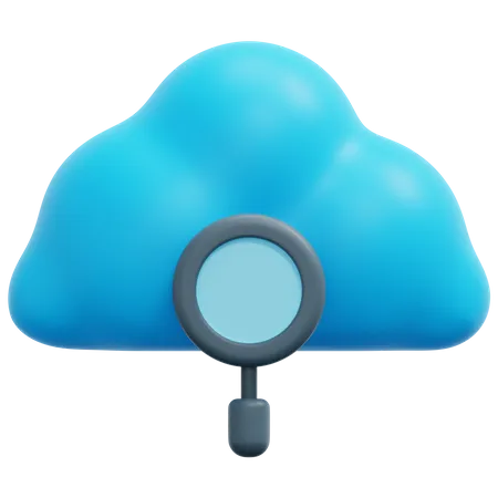 Recherche dans le cloud  3D Icon
