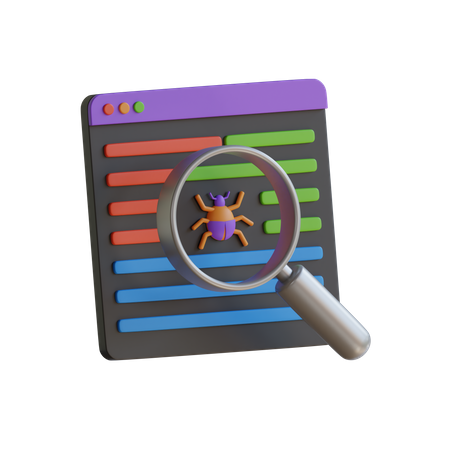Recherche de bogues  3D Icon