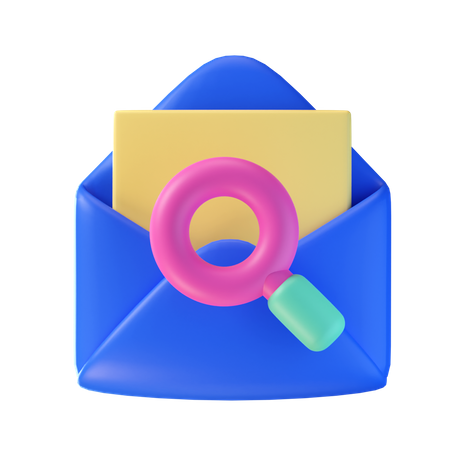 Recherche de courrier  3D Icon