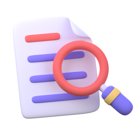 Recherche de documents  3D Icon