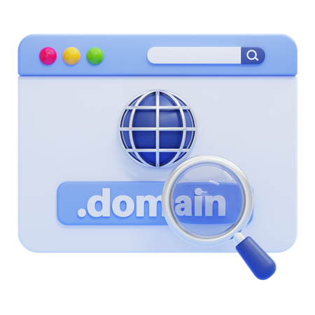 Recherche de domaine  3D Icon