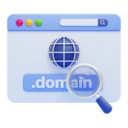 Recherche de domaine  3D Icon