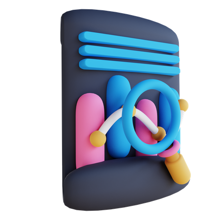 Recherche de données  3D Icon
