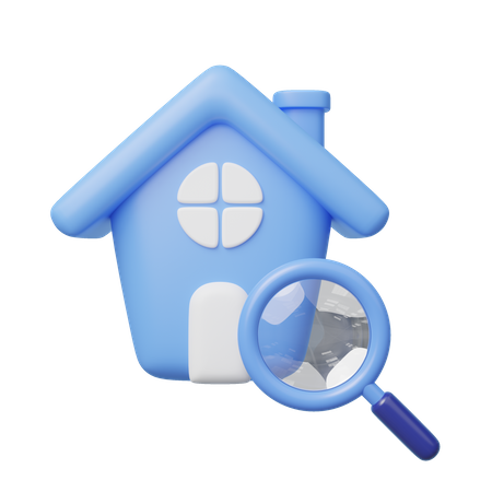 Recherche de maison  3D Icon