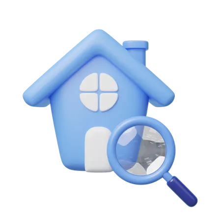 Recherche de maison  3D Icon