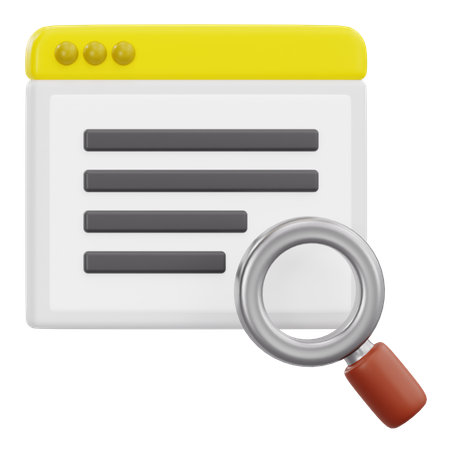 Recherche de mots-clés  3D Icon