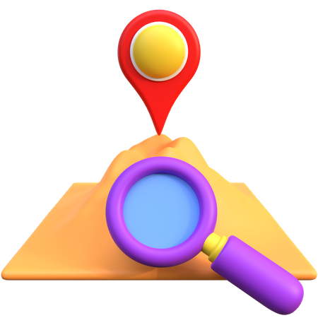 Recherche de terrain  3D Icon