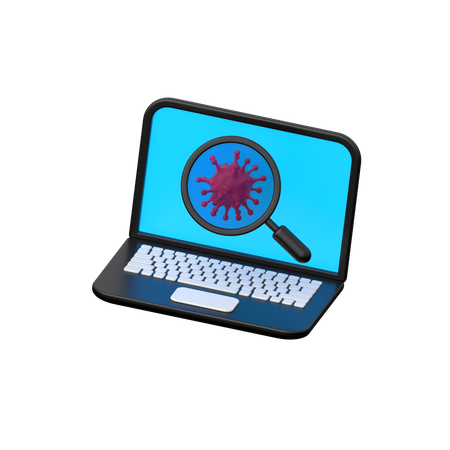 Recherche de virus  3D Icon
