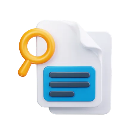 Rechercher un document  3D Icon