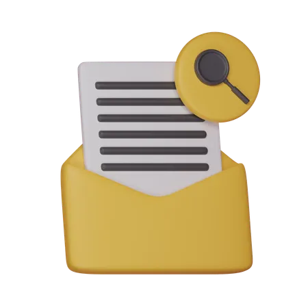 Recherche d'e-mails  3D Icon