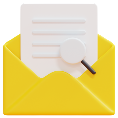 Recherche d'e-mails  3D Icon