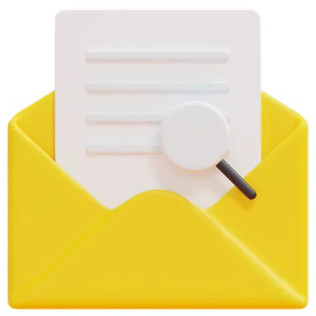 Recherche d'e-mails  3D Icon