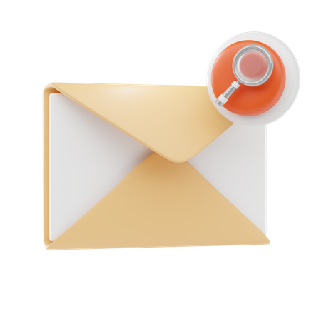 Recherche d'e-mails  3D Icon