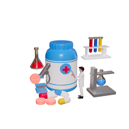 Recherche en médecine  3D Icon