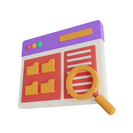 Rechercher un fichier en ligne  3D Icon