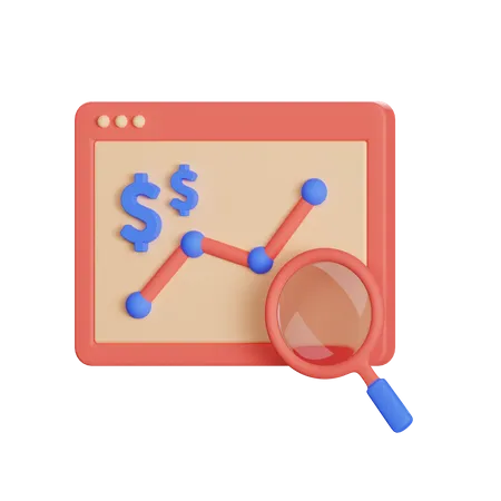 Analyse financière de recherche  3D Illustration