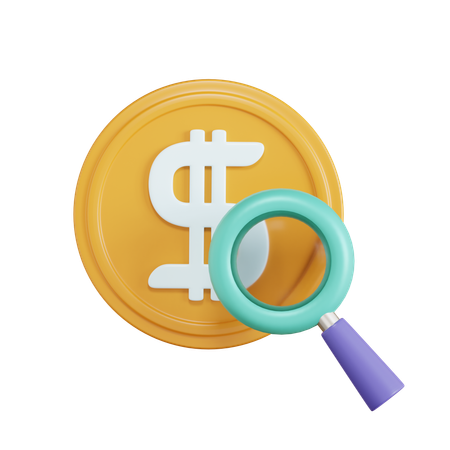 Recherche financière  3D Icon