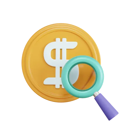 Recherche financière  3D Icon