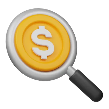 Recherche financière  3D Icon