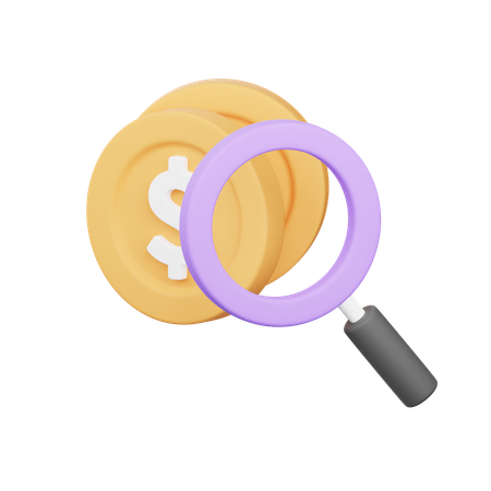 Recherche financière  3D Icon