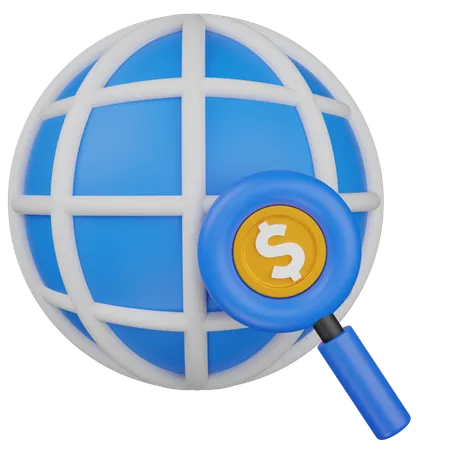 Recherche financière  3D Icon