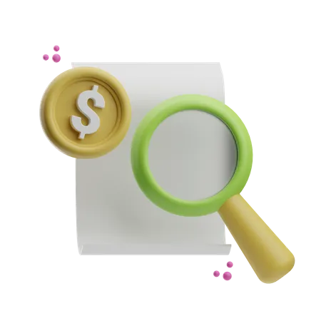 Recherche financière  3D Icon