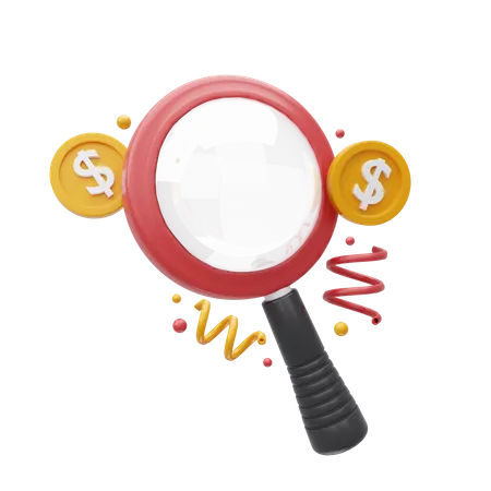 Recherche financière  3D Icon