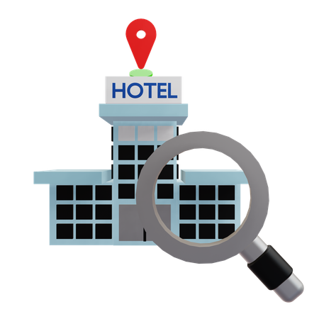 Recherche d'hôtel  3D Icon