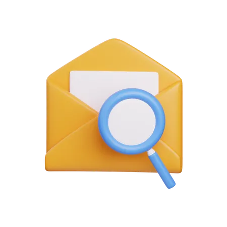 Recherche courrier  3D Icon