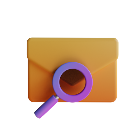 Recherche courrier  3D Icon