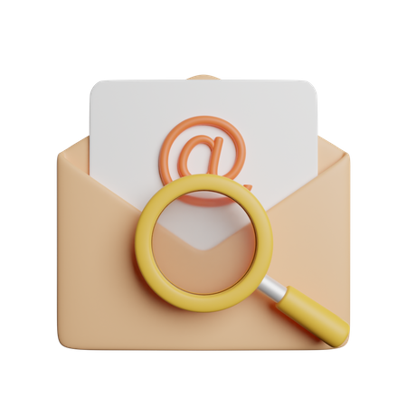 Recherche courrier  3D Icon