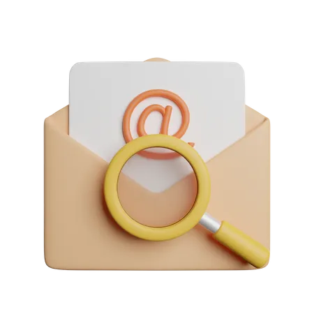 Recherche courrier  3D Icon