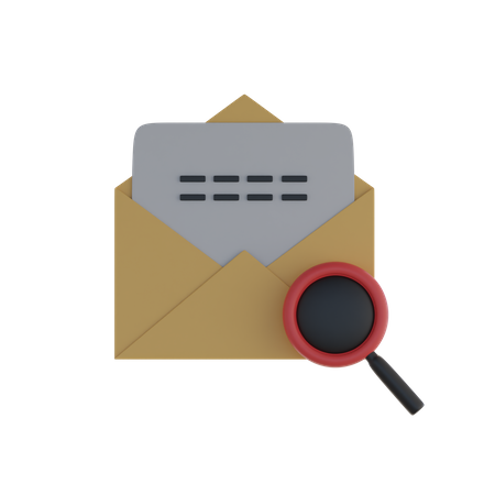 Recherche de courrier  3D Icon