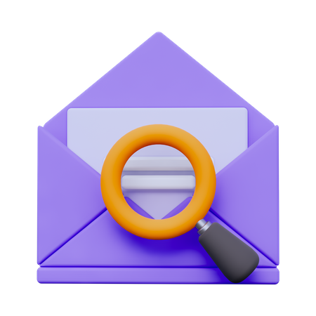 Recherche courrier  3D Icon