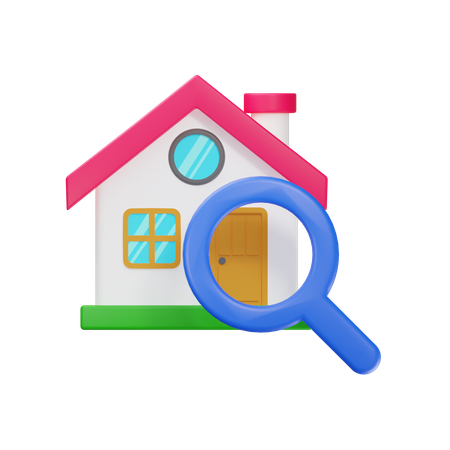 Recherche maison  3D Icon