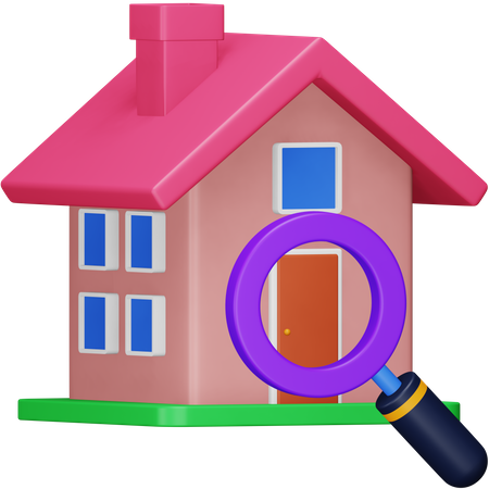 Recherche maison  3D Icon