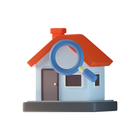 Recherche maison  3D Icon