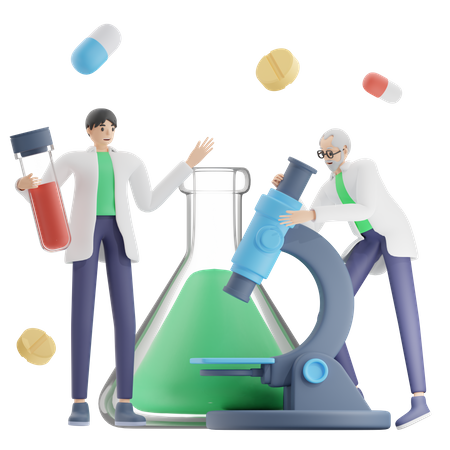 Recherche médicale  3D Illustration