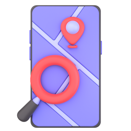 Recherche mobile  3D Icon