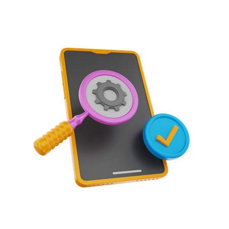 Recherche mobile  3D Icon