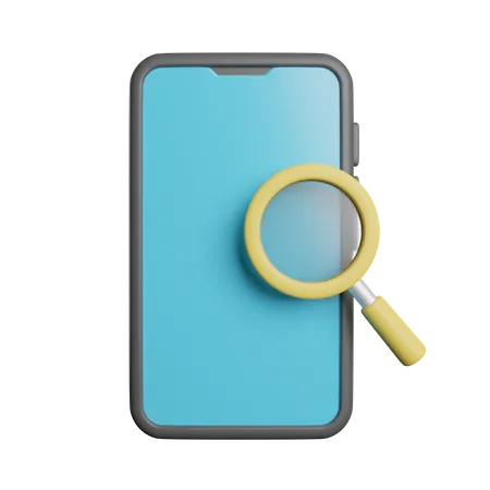 Recherche mobile  3D Icon