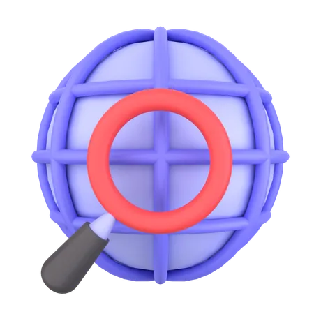 Recherche du monde  3D Icon