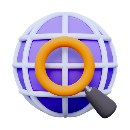 Recherche du monde  3D Icon