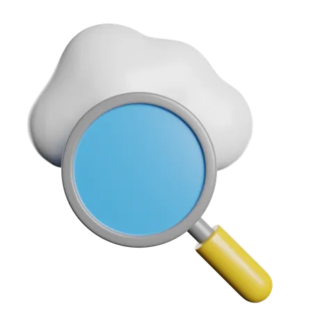 Recherche dans le cloud  3D Icon