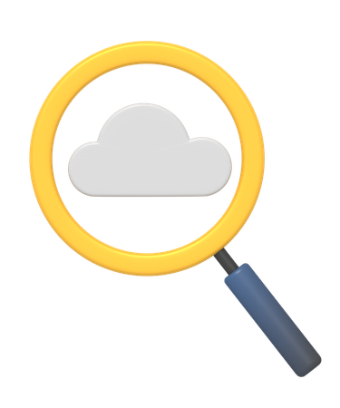 Recherche dans le cloud  3D Icon